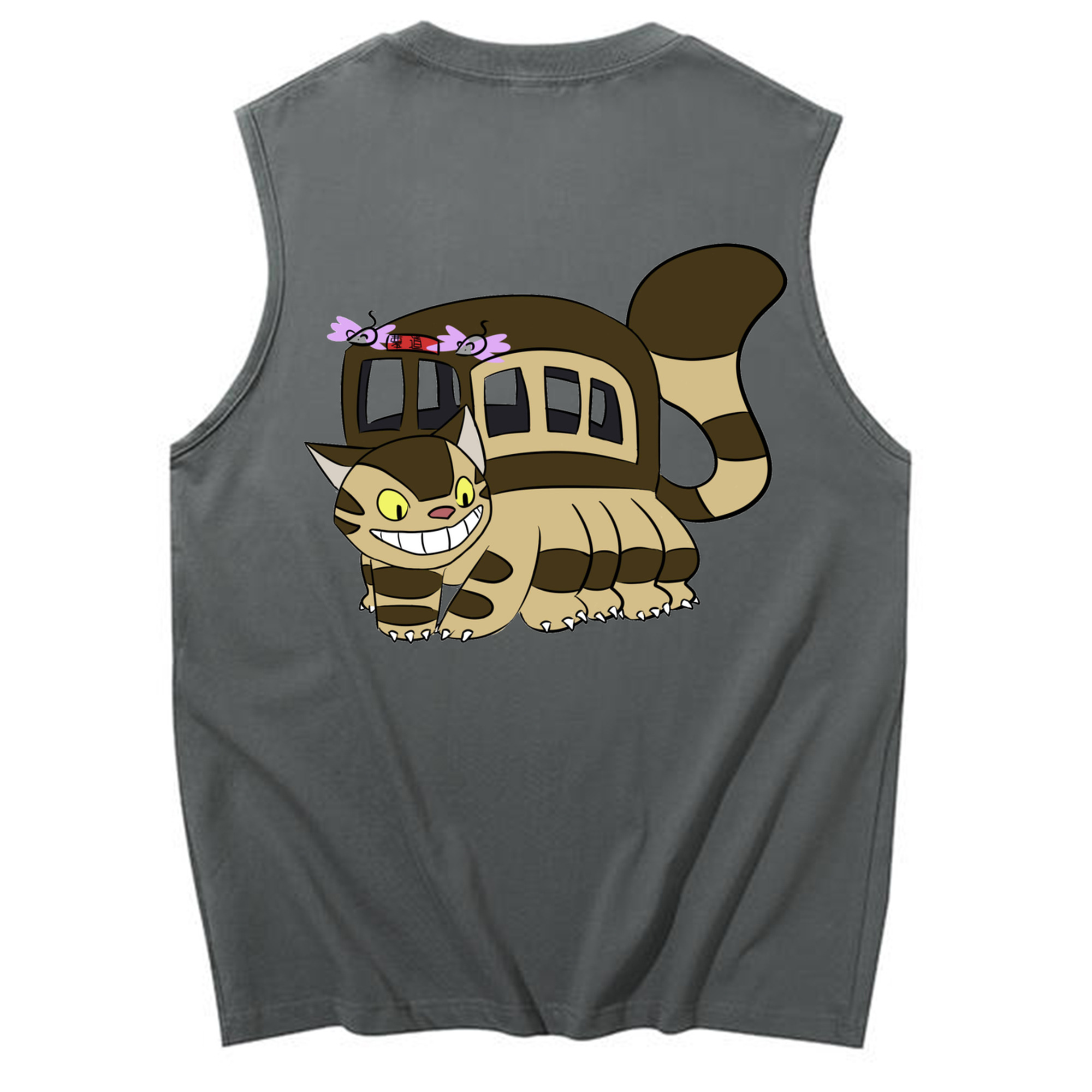 （画像用） となりのトトロ 草壁メイ 草壁サツキ My Neighbor Totoro Satsuki Kusakabe Mei Kusakabe コットン100％タンクトップ（背面プリント）